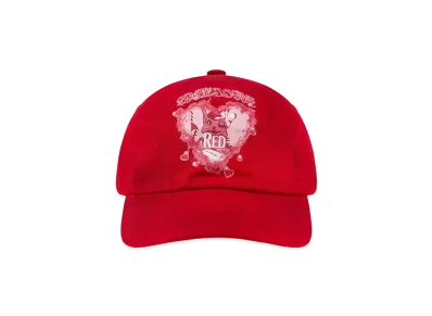 WE11DONE Washed Printed Cap "Red"