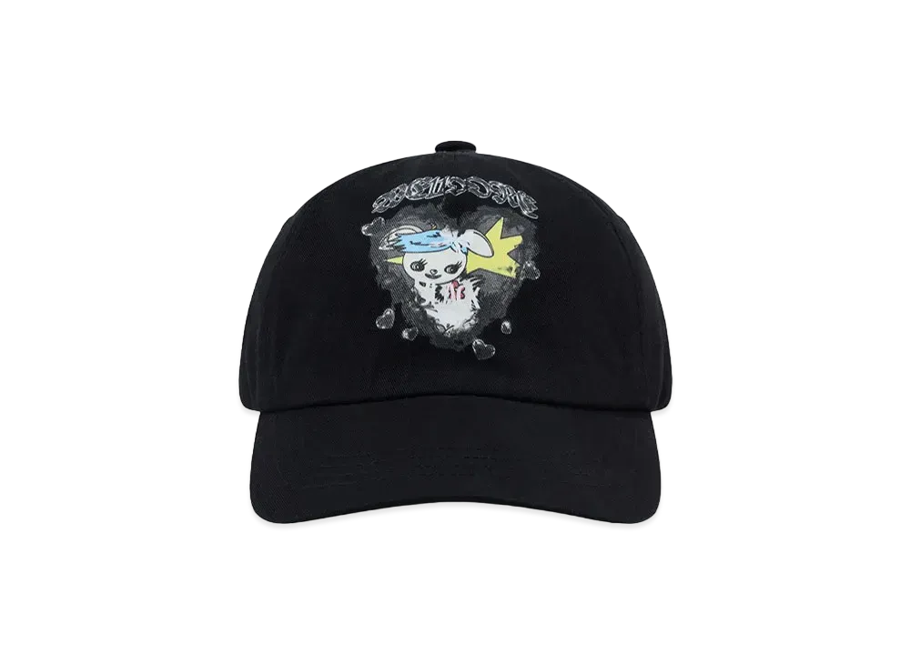 WE11DONE Washed Printed Cap "Black"