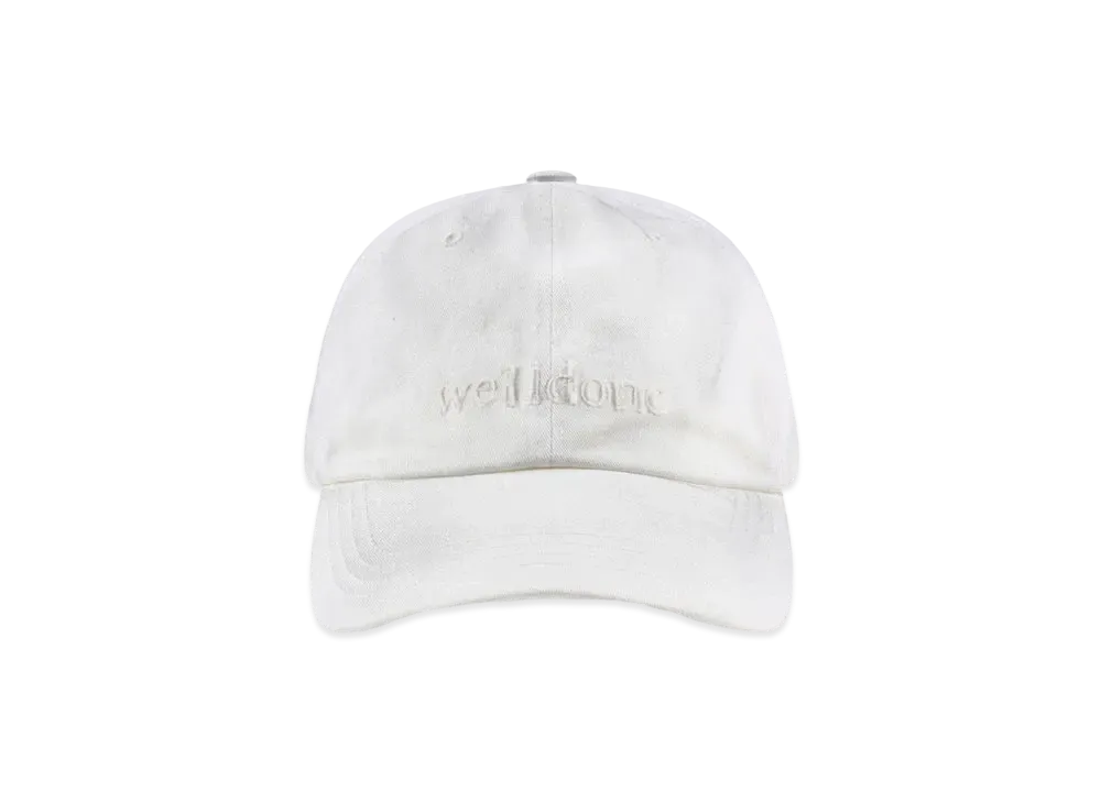 WE11DONE Washed Logo Cap "White"