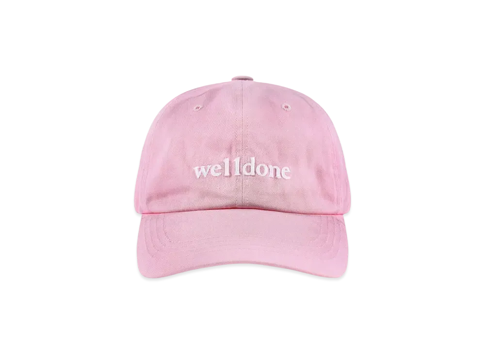 WE11DONE Washed Logo Cap "Pink"