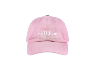 WE11DONE Washed Logo Cap "Pink"