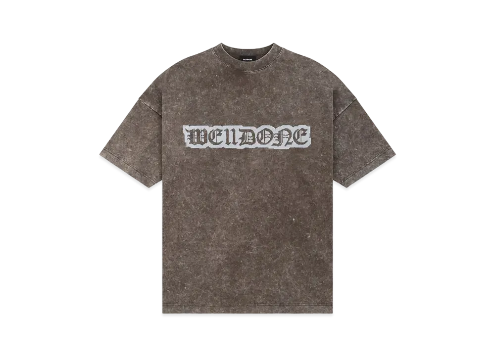 WE11DONE Pixel Logo T-shirt "Brown"