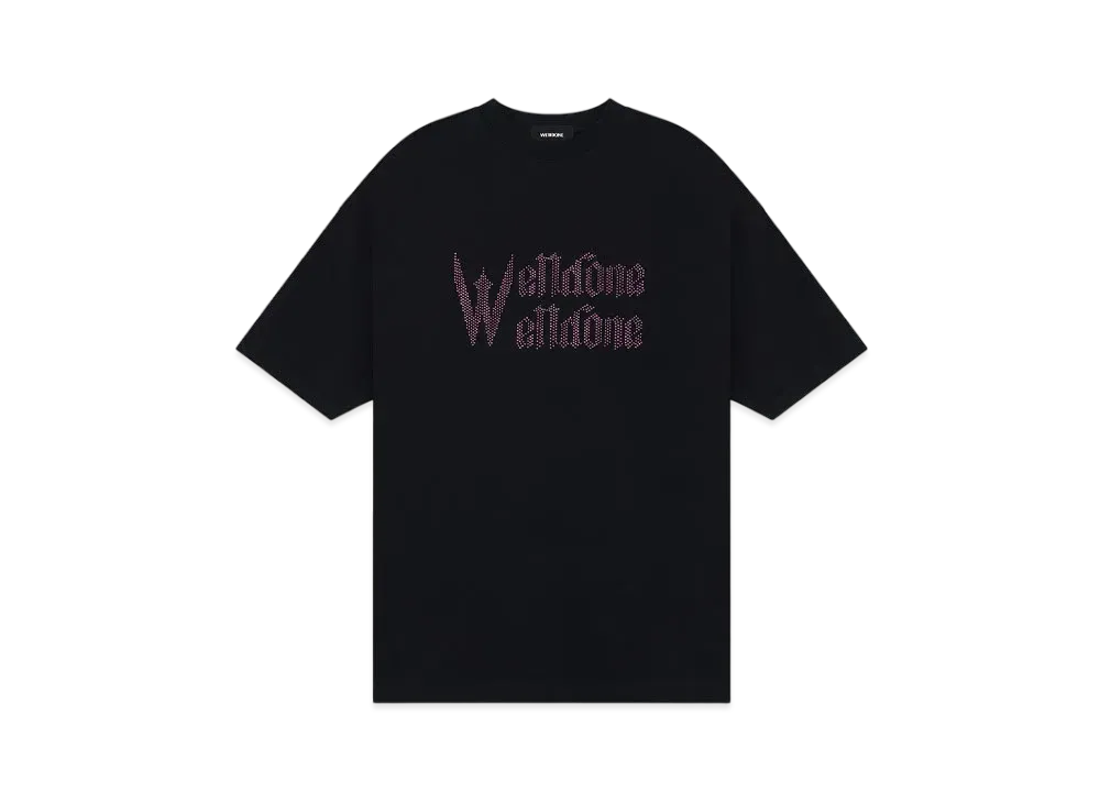 WE11DONE Rhinestone T-shirt "Black"