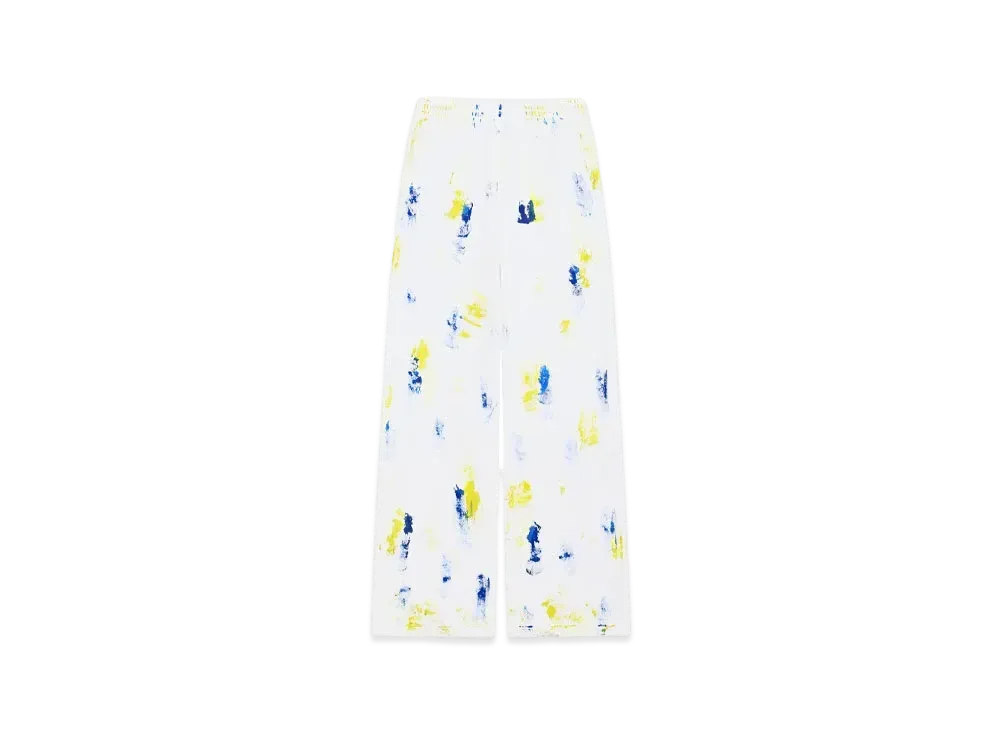 WE11DONE Painted Jersey Pants "White"