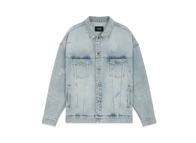 WE11DONE Rhinestone Denim Jacket "Sky"