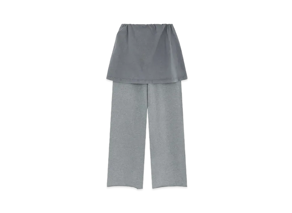 WE11DONE Layered Jersey Pants "Melange Gray"