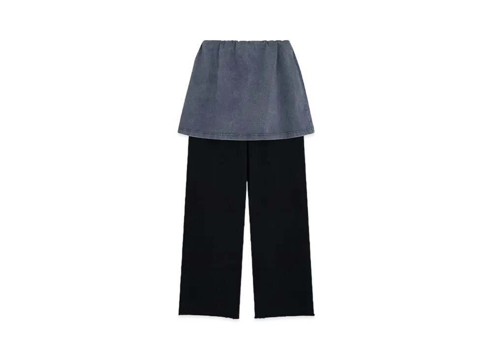 WE11DONE Layered Jersey Pants "Black"