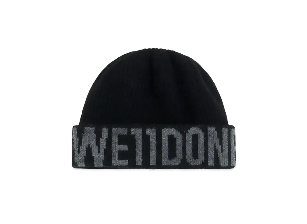WE11DONE Jacquard Knit Beanie "Black"