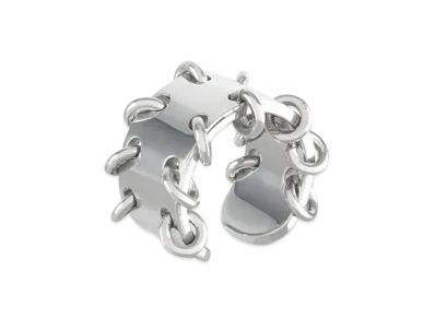 WE11DONE Pierced Wide Band Ring "Silver"
