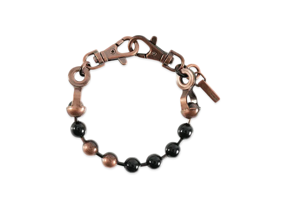 WE11DONE Colored Ball Chain Bracelet "Brown"