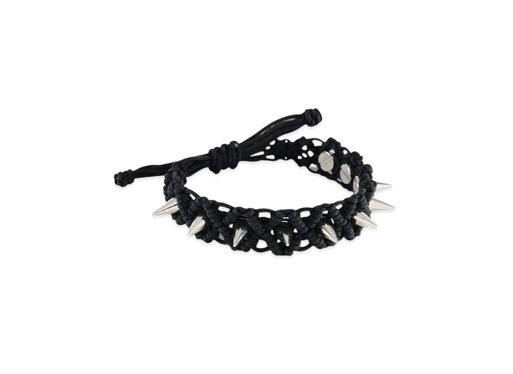 WE11DONE Studded Noeud Bracelet "Black"