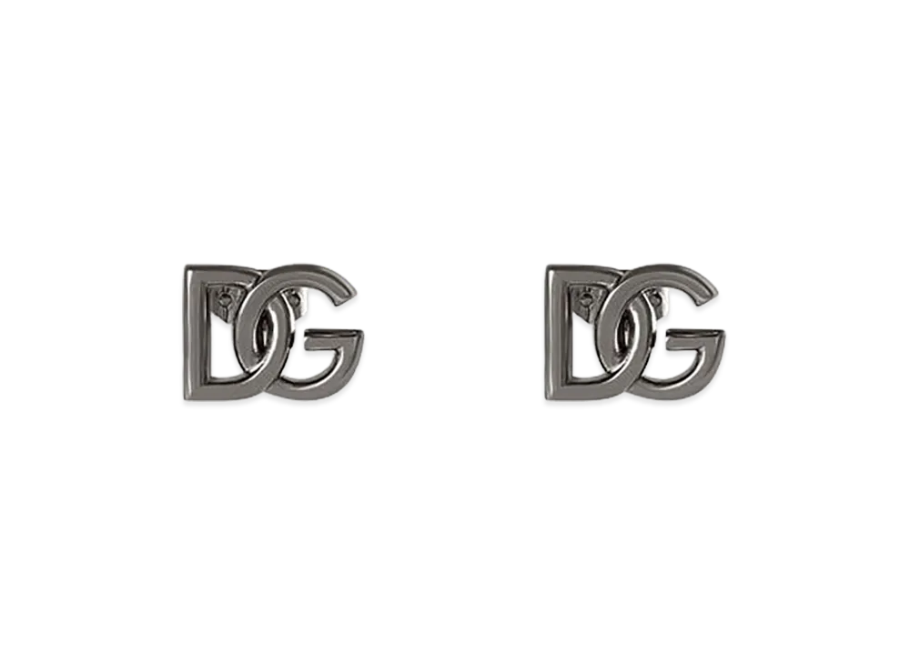 Dolce&Gabbana DG Logo Single Studded Earrings "Silver"