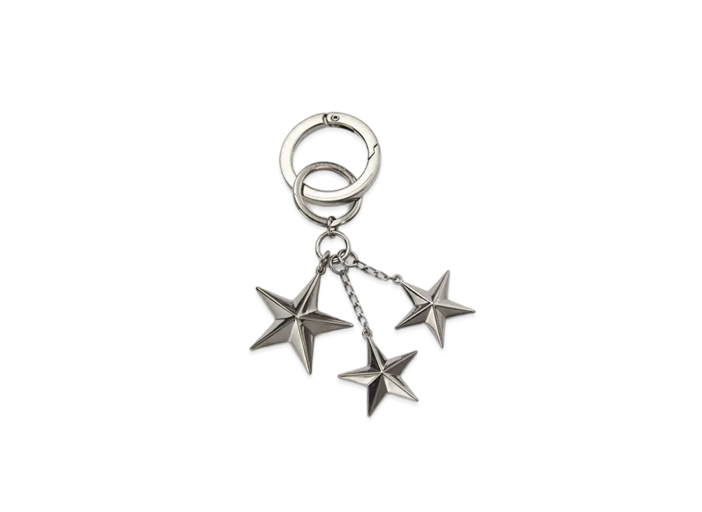 Jimmy Choo Westley Metal Key Ring "Ultra Black"