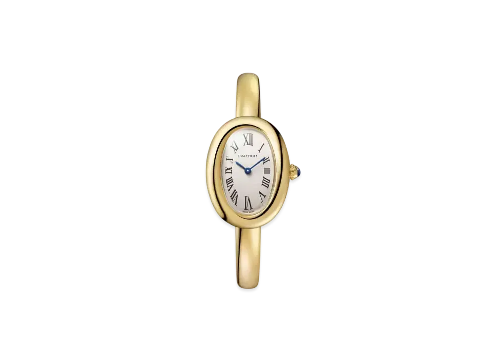 Cartier Baignoire Watch Small Model Size 16 Quartz "Yellow Gold/Silver/Blue" WGBA0025