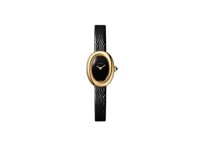 Cartier Baignoire Watch Mini Model Quartz Movement Leather "Yellow Gold/Black" WGBA0040