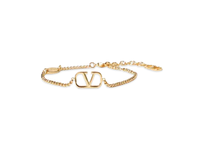 Valentino Women's V Logo Signature Metal Bracelet "Oro"