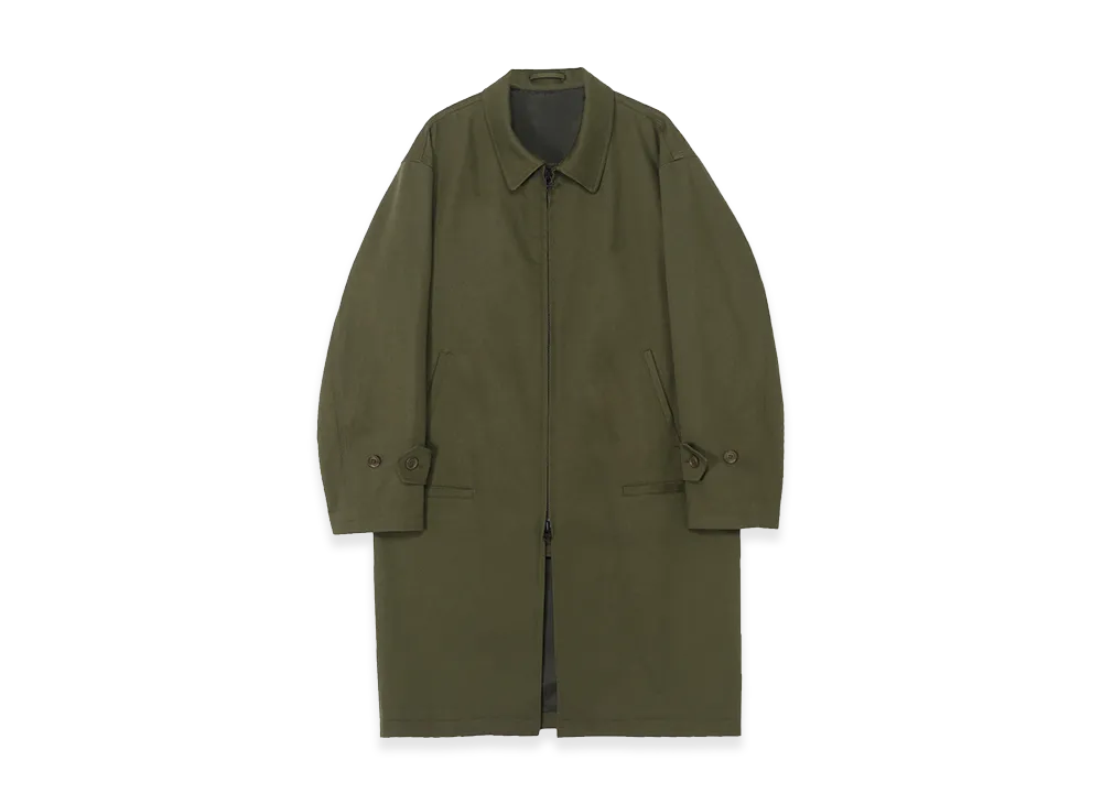 WILDSIDE YOHJI YAMAMOTO Katsuragi Cotton Soutien Collar Zipper Coat "Khaki"