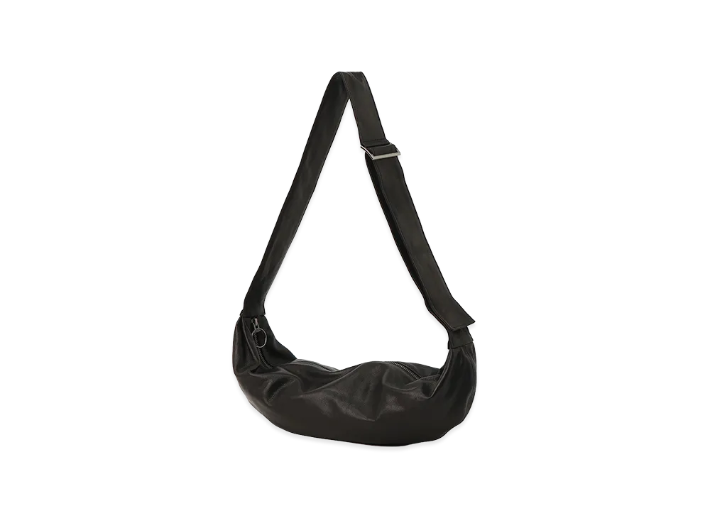 WILDSIDE YOHJI YAMAMOTO Cow Leather Body Bag "Black"