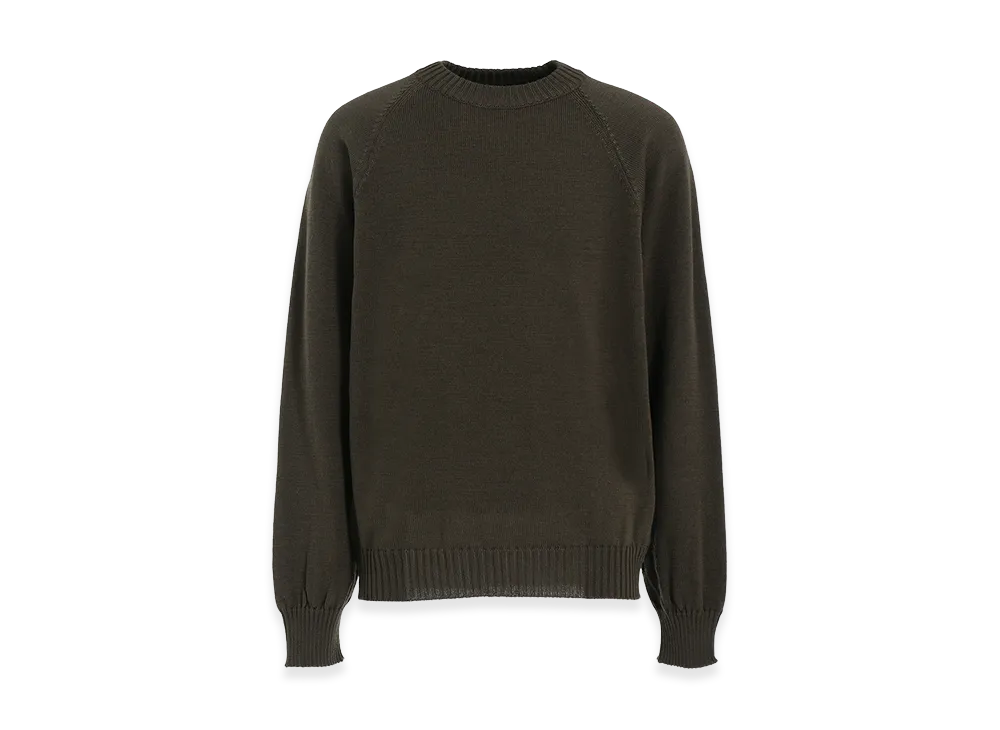 WILDSIDE YOHJI YAMAMOTO Elbow Patch Knit Pullover "Khaki"
