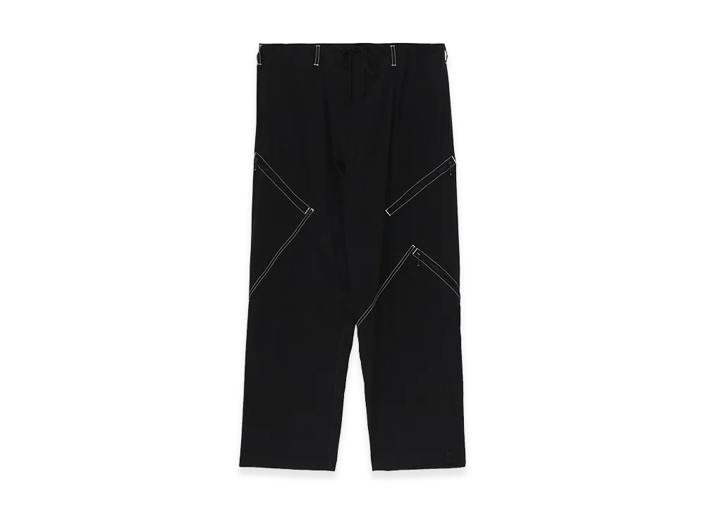 WILDSIDE YOHJI YAMAMOTO Ta/Pe Crepe De Chine Zipper Pants "Black"