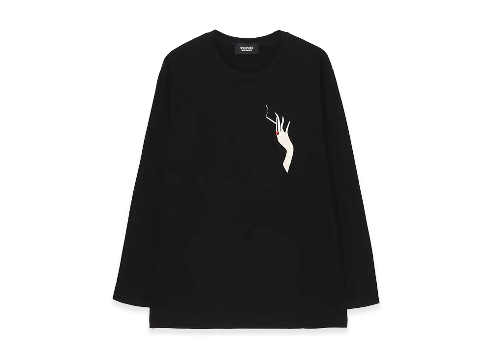 WILDSIDE YOHJI YAMAMOTO x NEIGHBORHOOD Cigarette Embroidered Long Sleeve T-Shirt "Black"