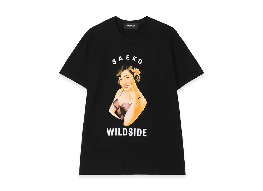 WILDSIDE YOHJI YAMAMOTO Saeko Tsuemura T-shirt "Black"