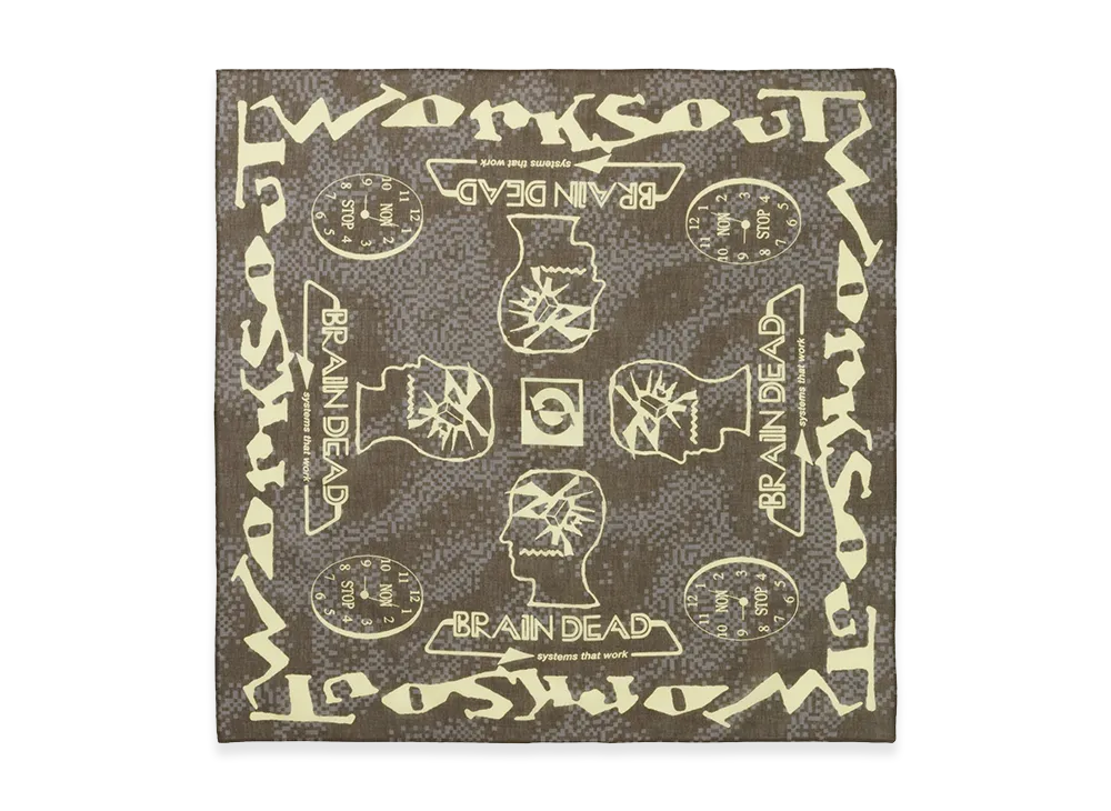 WORKSOUT x Brain Dead Aoyama Exclusive Scarf "Brown"