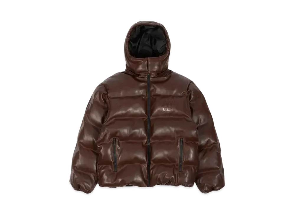 WASTED PARIS Puffer Hood Faux Leather "Brown"