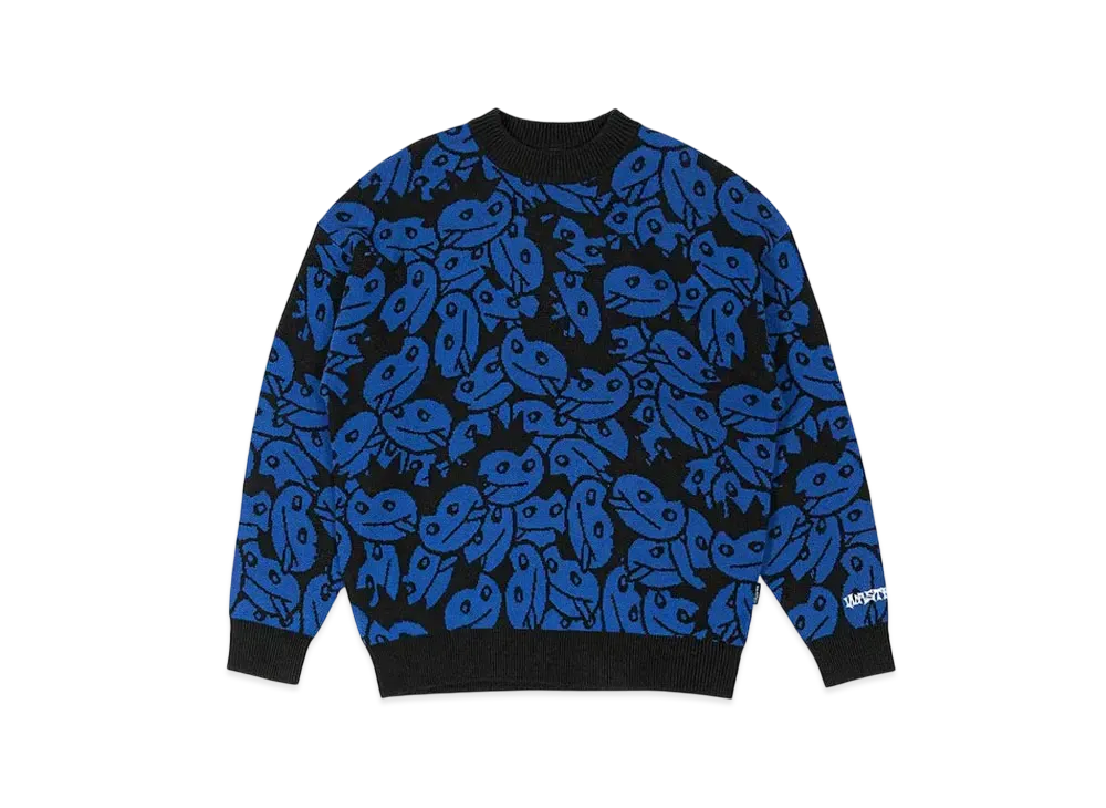 WASTED PARIS Acid Allover Sweater "Blue"