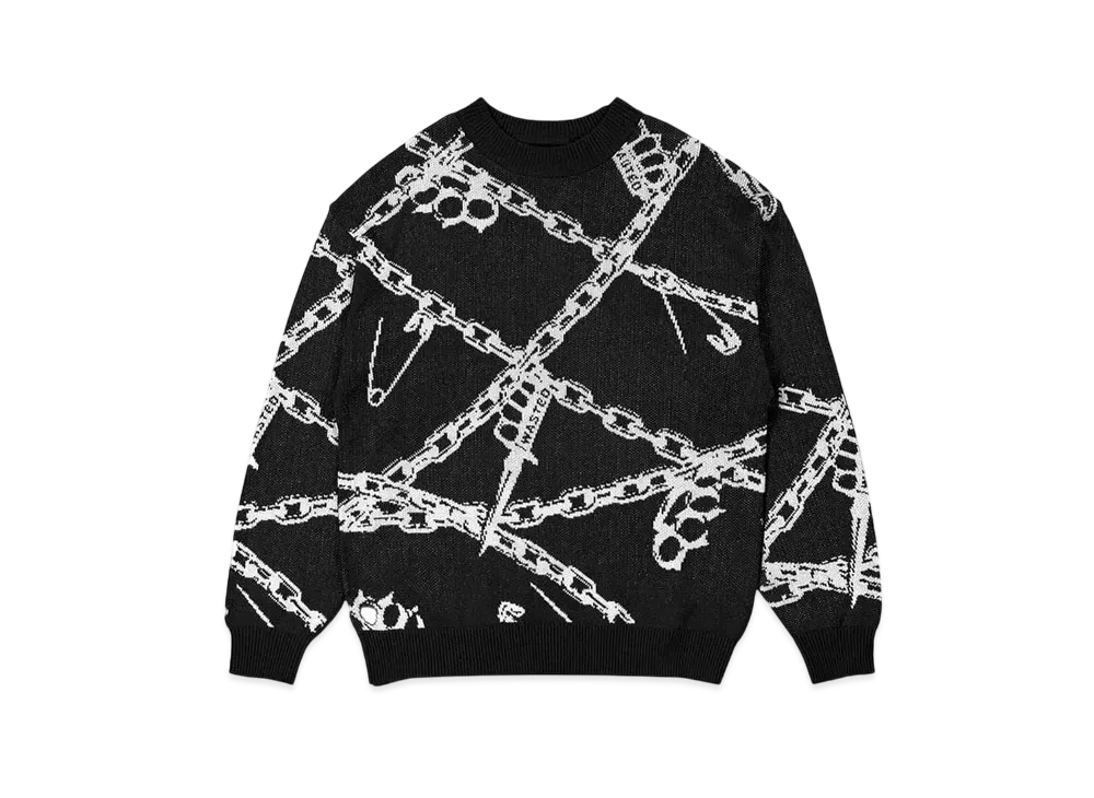 WASTED PARIS Knuckles Sweater "Black"