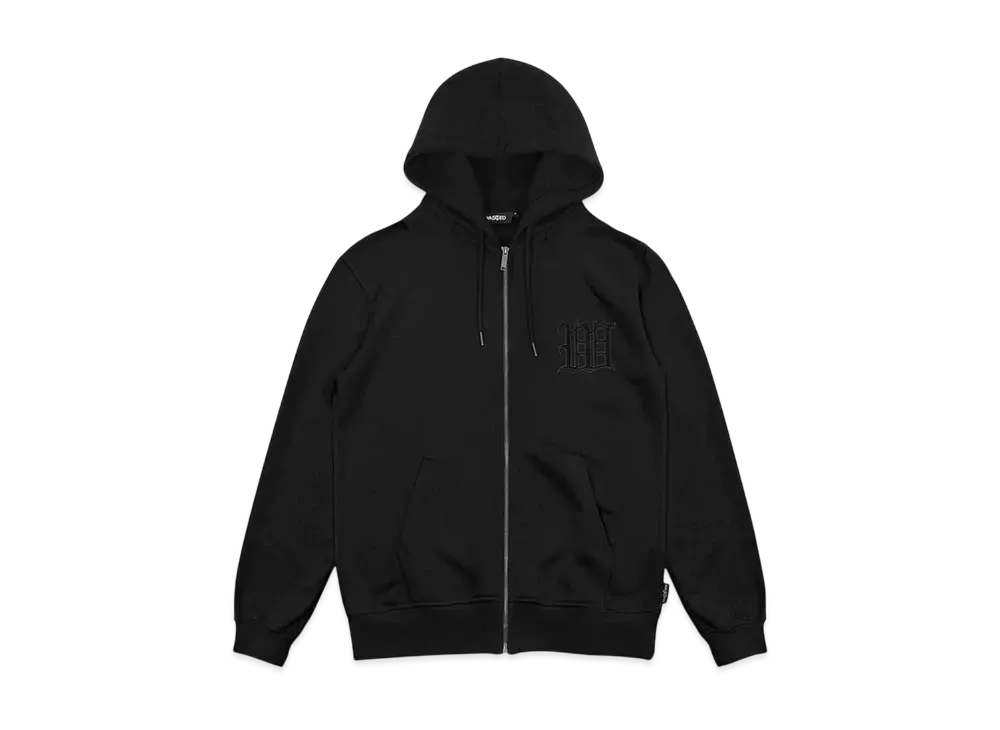 WASTED PARIS Kingdom Curve Zip Hoodie "Black"