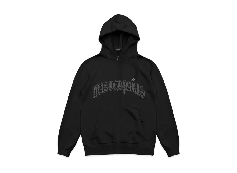 WASTED PARIS Chrome Zip Hoodie "Black"