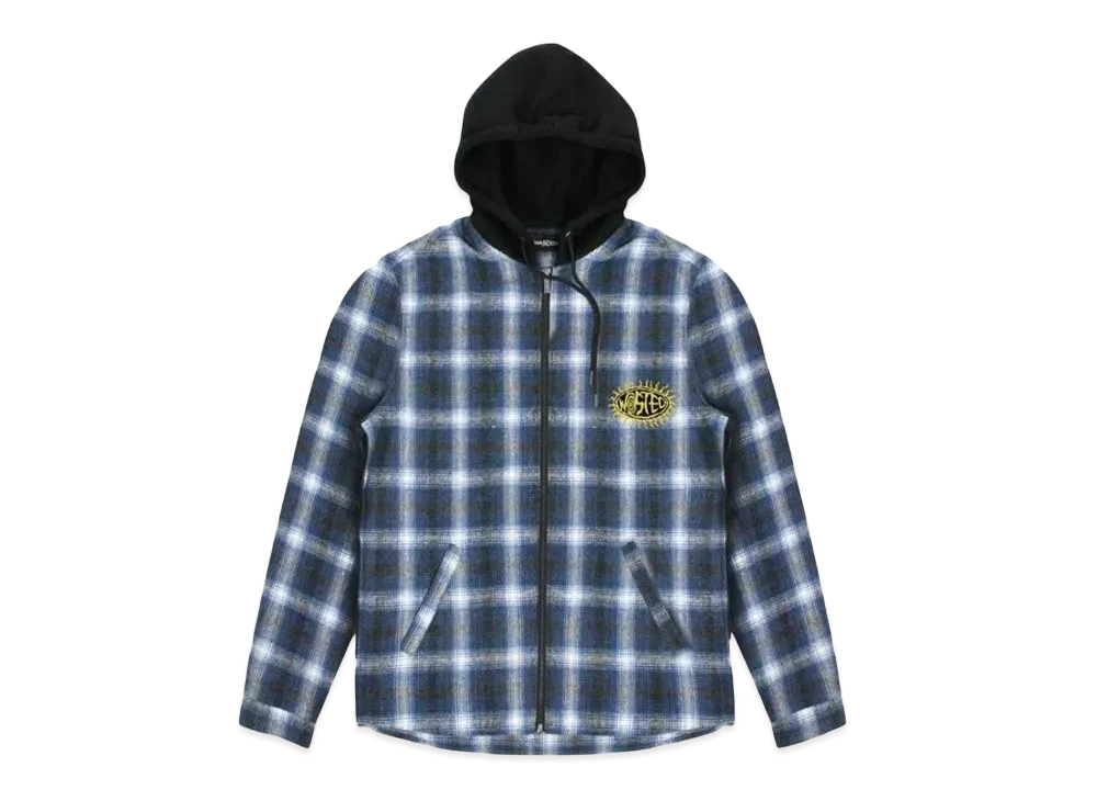 WASTED PARIS Hood Shirt Shadow Plaid Love "Blue"