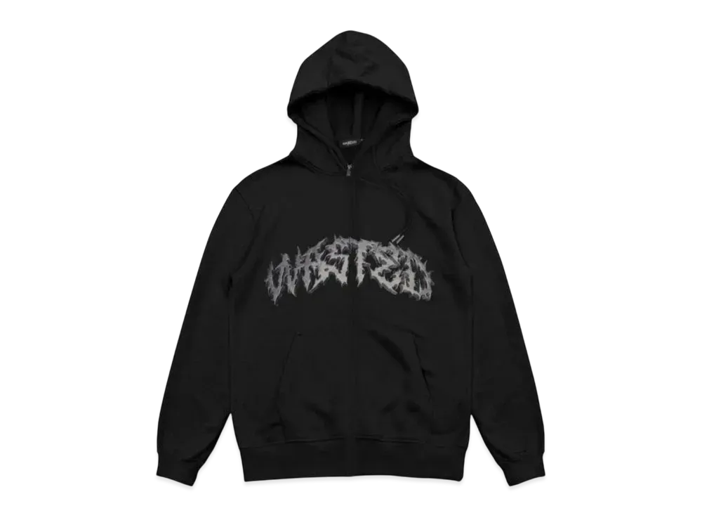 WASTED PARIS Hoodie Zip Undead "Black"