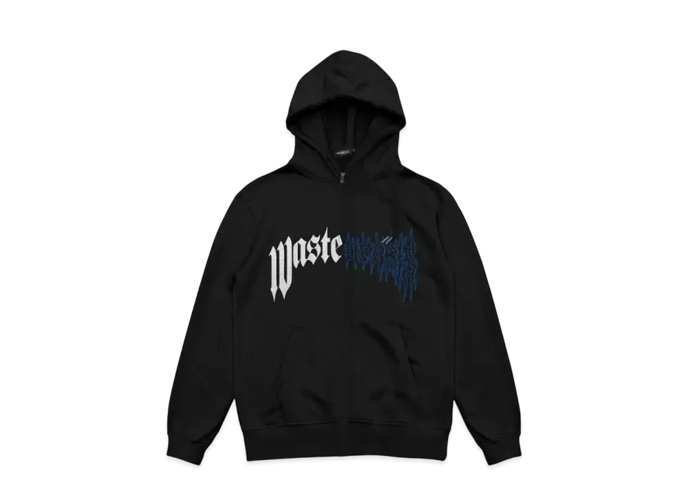 WASTED PARIS Hoodie Zip Dark Pitcher "Black"