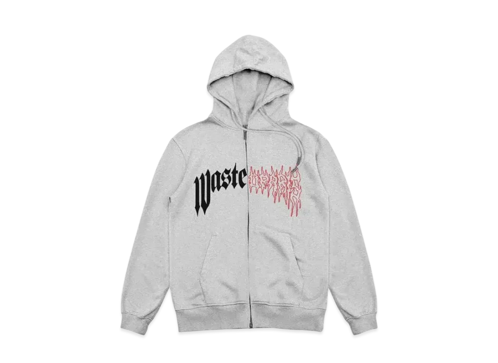 WASTED PARIS Hoodie Zip Dark Pitcher "Grey"