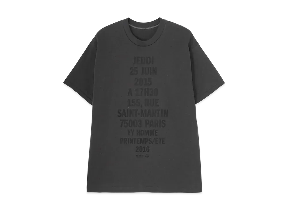 WILDSIDE Yohji Yamamoto Pour Homme Invitation T-Shirt (2016SS) "Gray"