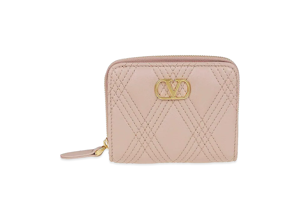 Valentino Women's Zip Around Wallet Quiltie 67 "Rose"