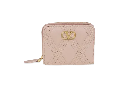 Valentino Women's Zip Around Wallet Quiltie 67 "Rose"