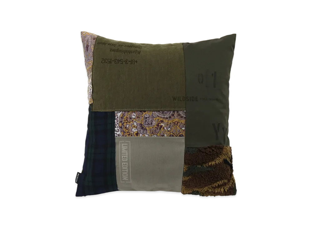 WILDSIDE YOHJI YAMAMOTO Harajuku Limited Edition Patchwork Cushion "Multi"
