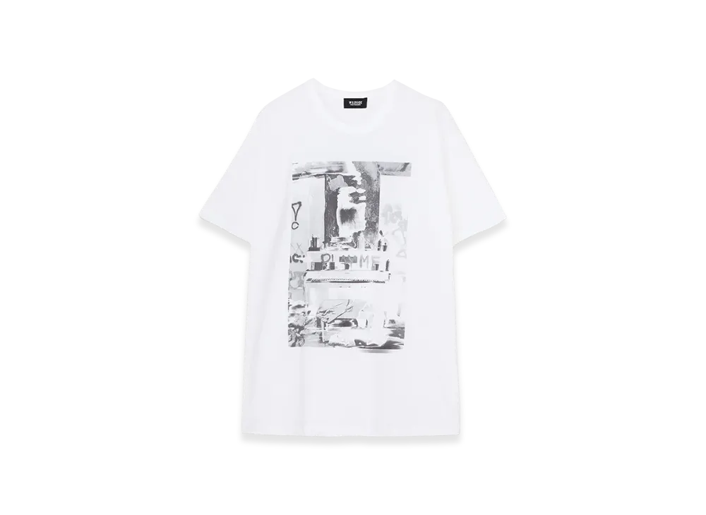 ワイルドサイド ヨウジヤマモト x ディアストレンジャー グラフィック Tシャツ ピアノ "ホワイト"