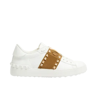 Valentino Garavani Women's Rockstud Untitled Sneakers "Beige"