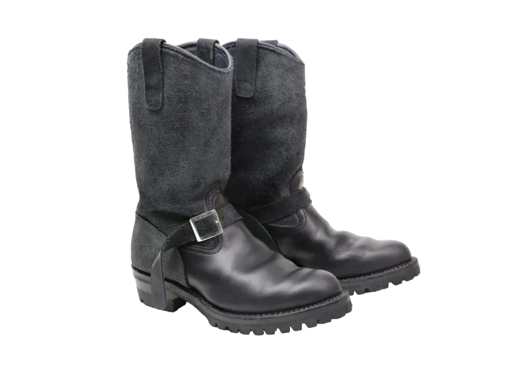 ウエスコ x C.T.M.日本限定モデル "ブラック" ブラックタイドメイン&ラフアウト #100ビブラムソール 12ハイト ストラップ E