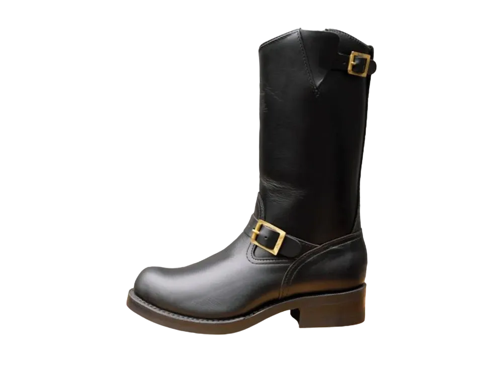 WESCO x Langlitz Leathers Engineer Boots 70th Anniversary Limited Model "Black" Black Tie Main #430 Vibram Sole 11 Height Bubble Toe E
