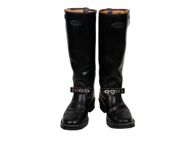 WESCO Vintage Riding Boots "Black" Horsehide #700 Vibram 6 Height Round Toe(Soft Toe) E
