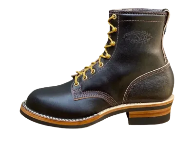 WESCO Warren Of Waxed Flesh "Black" Waxed Fresh Black #700 Vibram Sole 8 Height Round Toe(Soft Toe) E