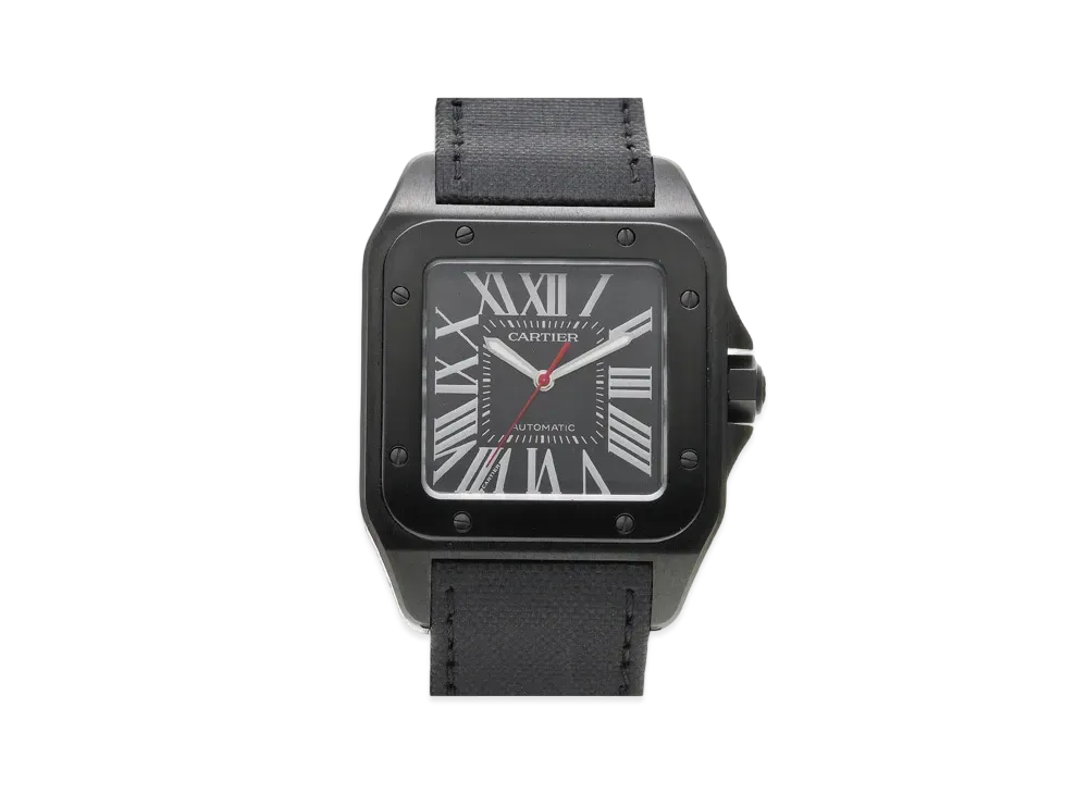 Cartier Santos 100 Carbon Watch "Black" WSSA0006