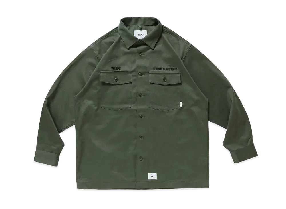 ダブルタップス バッズ / LS / コットン. ツイル "オリーブ ドラブ"