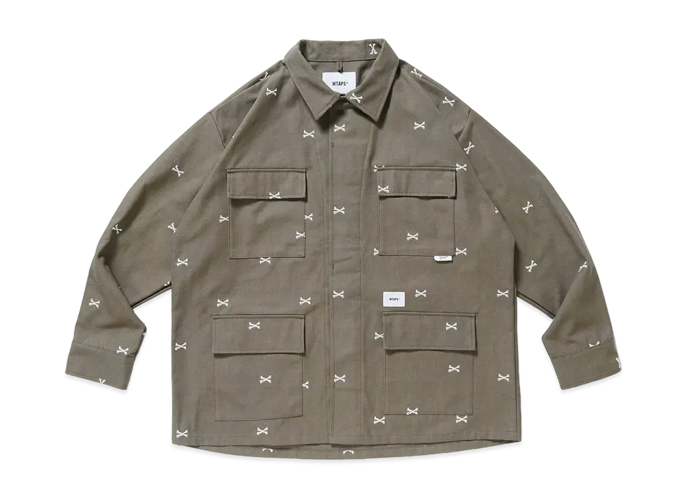Wtaps JUNGLE 01 / LS / COTTON. OXFORD. TEXTILE "Greige"