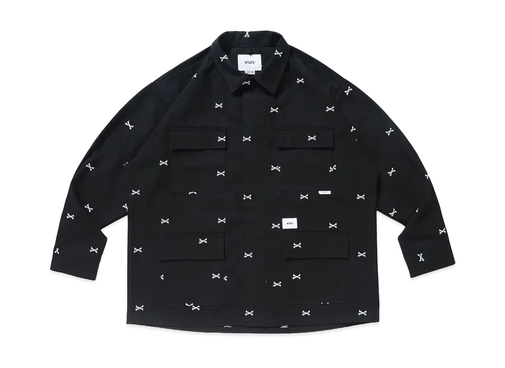Wtaps JUNGLE 01 / LS / COTTON. OXFORD. TEXTILE "Black"